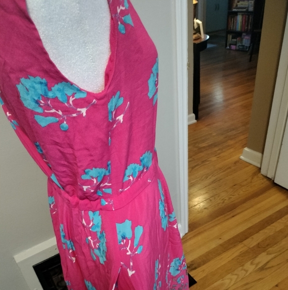 Maje Fae Whimsical Pink Floral Dress With Open Back - Picture 8 of 12
